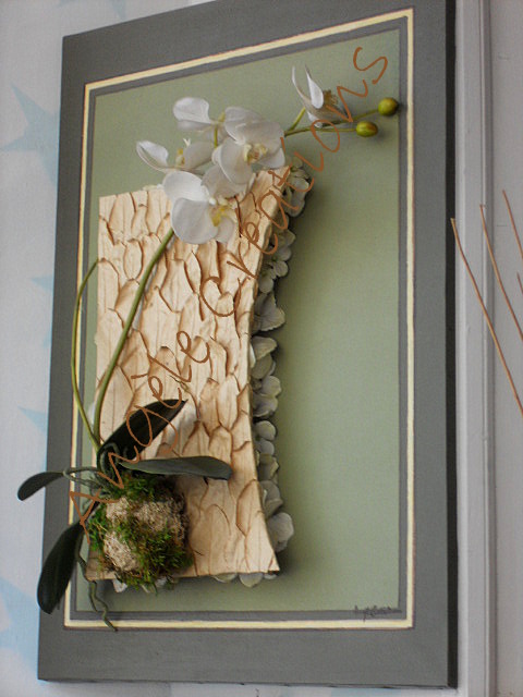 Phalaenopsis en tergal sur toile