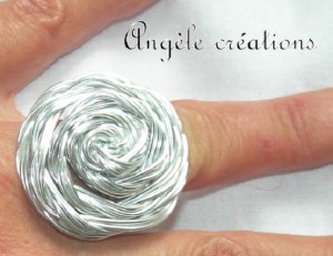 bague fleur ff argenté