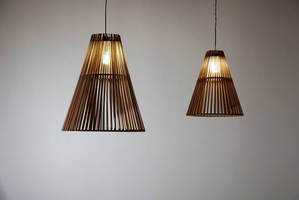 Lampes faite de carton