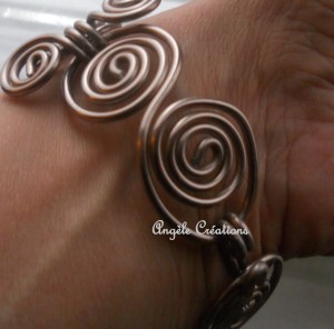 Bracelet chaine arabesque argent gris