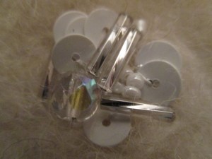 Coeur du motif en laine