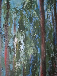 touches de près d'un tableau