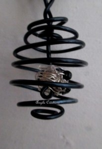 sautoir tourbillon noir argent