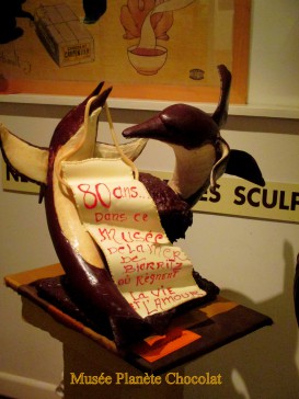Sclpture pour les 80ans d'un client au musée du Maitre Chocolatier Serge Couzicou