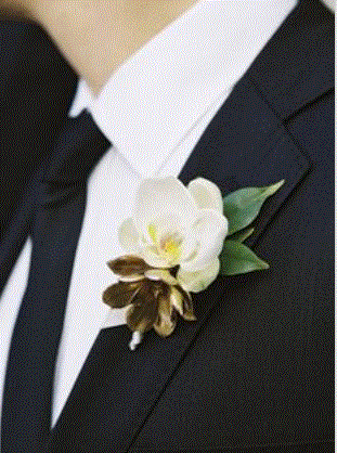Boutonnière d'homme en orchidée