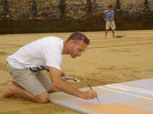 Peinture sur sable
