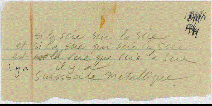 Poeme de Marcel Duchamp1912