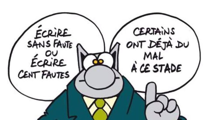 Le chat: Ecrire sans faute...ou écrire cent fautes...