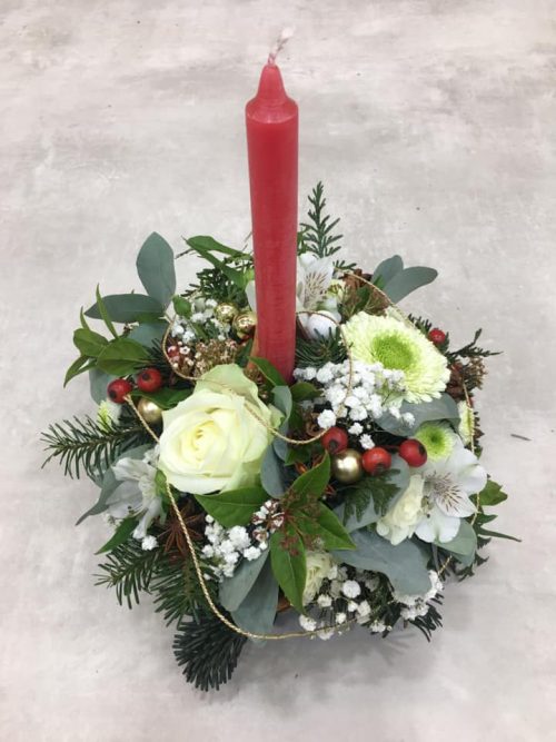 etit centre de table avec bougie