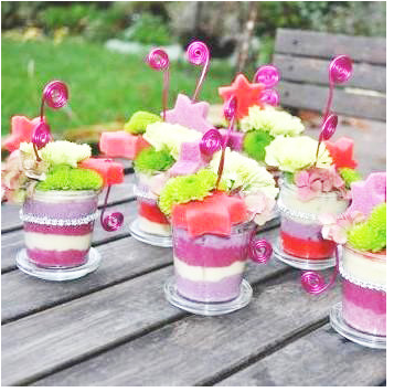 Mini décorations florales pour tables style gâteaux ou petits fours