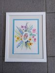 Tableau monogramme aquarellé