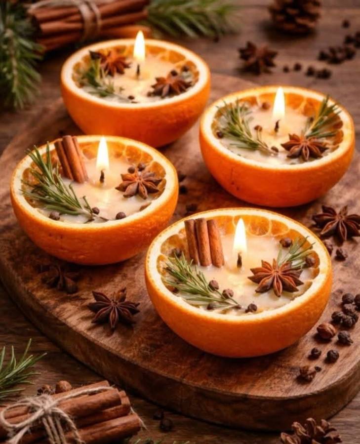 Bougie à l'orange