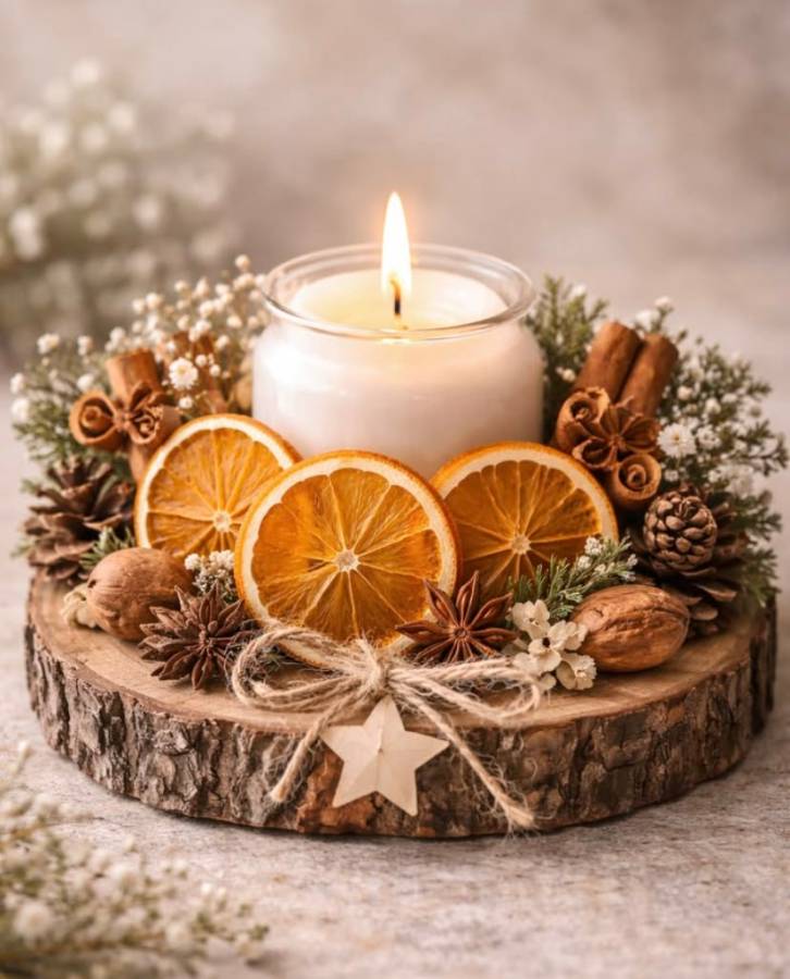 Bougie à l'orange